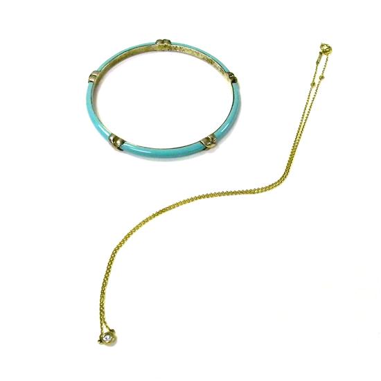 JEWELRY: 2 pieces: Tiffany enameled