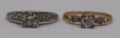 JEWELRY. (2) PLATINUM AND 14KT
