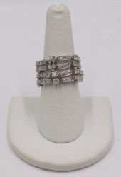 JEWELRY. (2) PLATINUM AND DIAM