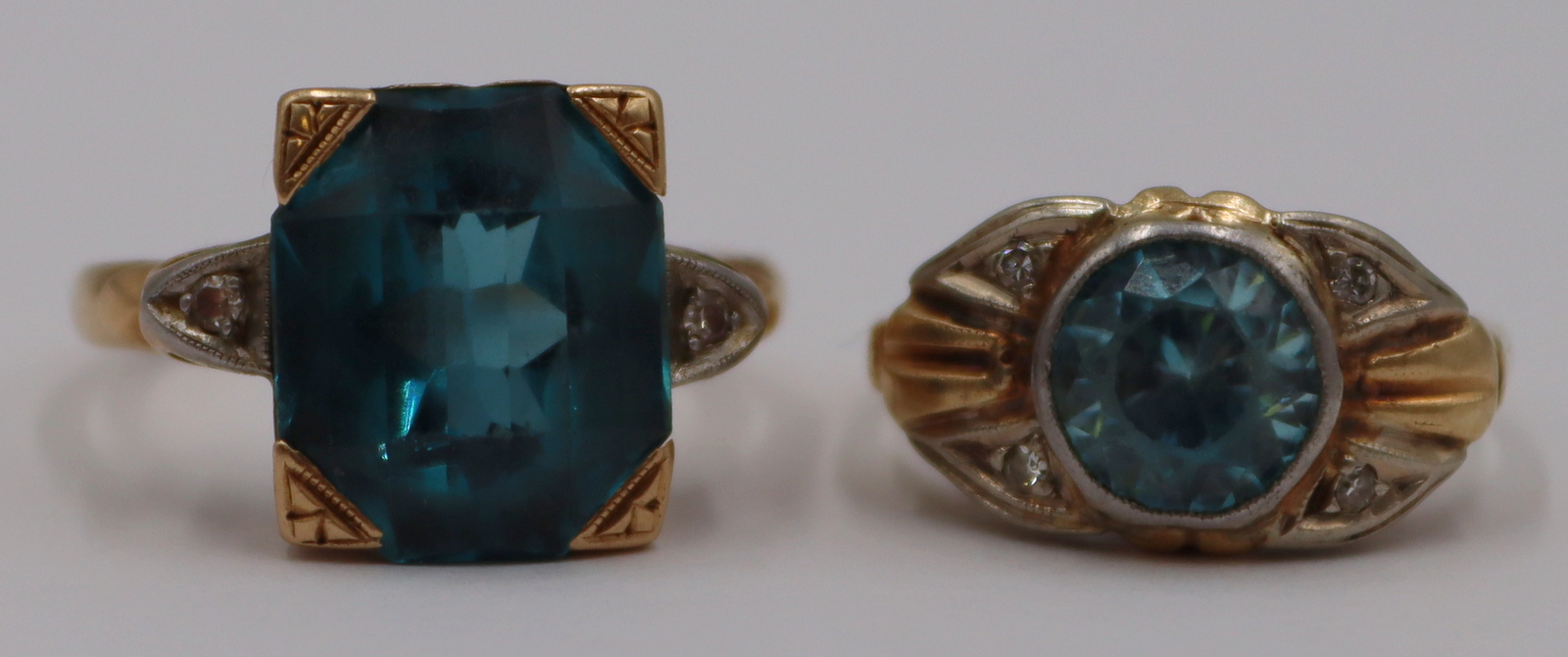 JEWELRY. (2) SIGNED 14KT GOLD,