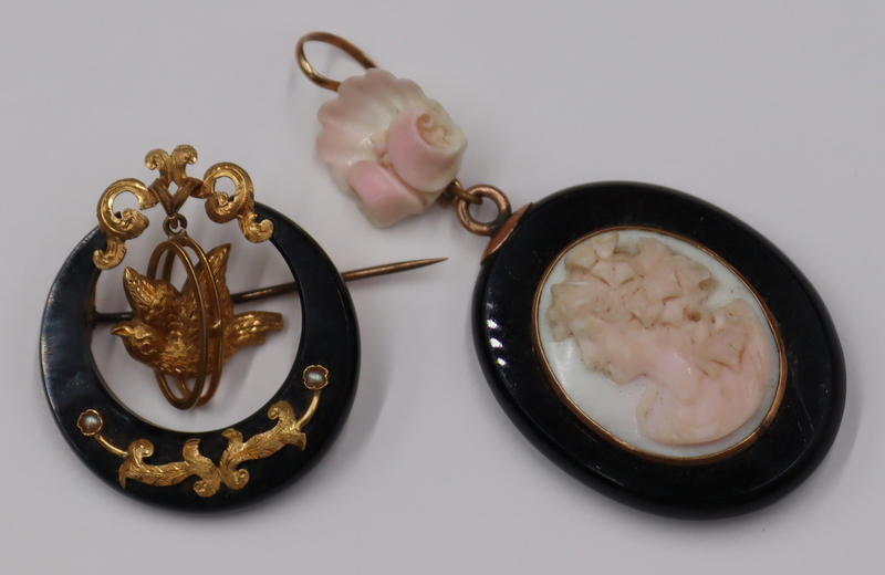 JEWELRY. (2) VICTORIAN 14KT GOLD