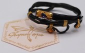 JEWELRY. 22KT GOLD, COLORED GE