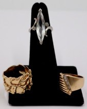 JEWELRY. (3) 14KT AND 10KT GOL