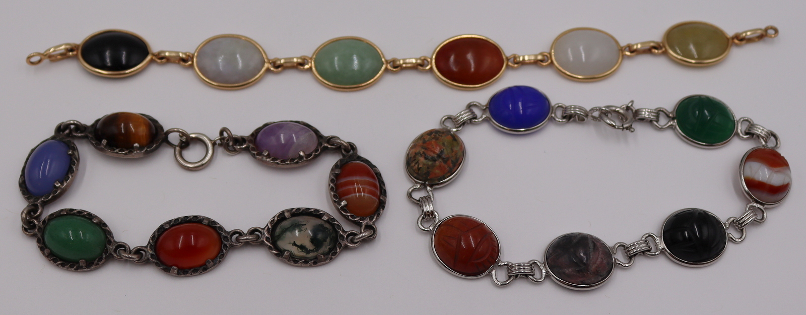 JEWELRY. (3) 14KT GOLD & STERLING