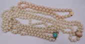 JEWELRY. (3) 14KT GOLD AND COR