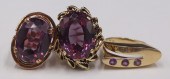 JEWELRY. (3) 14KT GOLD AND AME