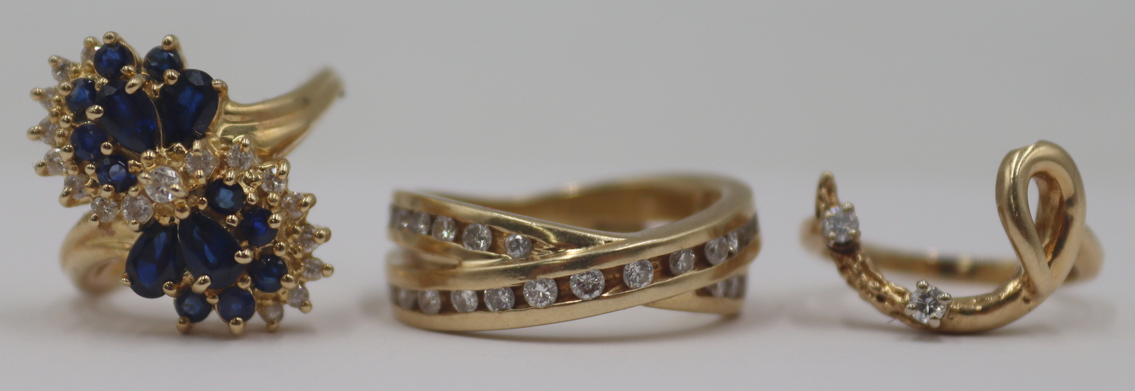 JEWELRY. (3) 14KT GOLD AND