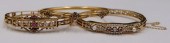 JEWELRY. (3) 14KT GOLD, SEED P