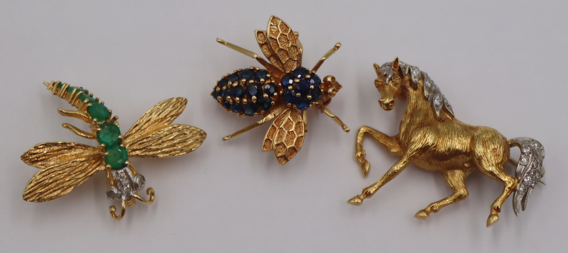 JEWELRY. (3) 14KT OR 18KT GOLD