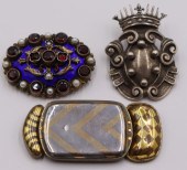 JEWELRY. (3) ASSORTED BROOCH I