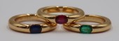 JEWELRY. (3) CARTIER 18KT GOLD