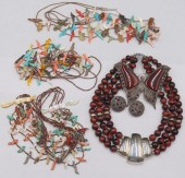 JEWELRY. (3) FETISH NECKLACES