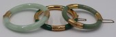 JEWELRY. (3) GOLD MOUNTED HING