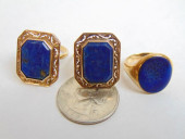 JEWELRY. (3) GOLD RINGS, ANTIQ