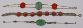 JEWELRY. (3) JADE, CORAL AND C
