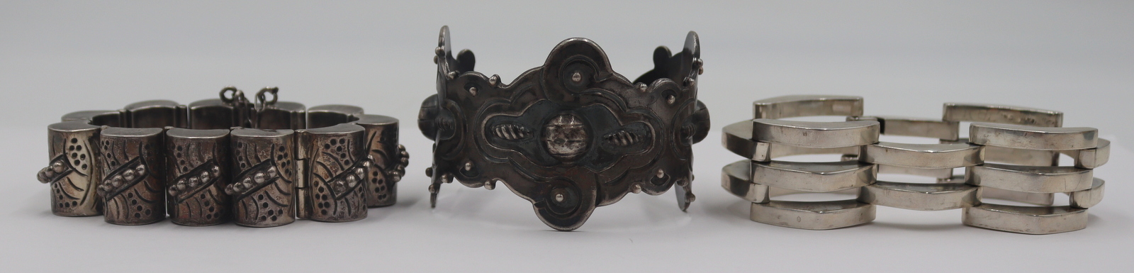 JEWELRY. (3) MEXICAN STERLING
