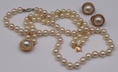 JEWELRY. 3 PC. 14KT GOLD, DIAM