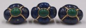JEWELRY. 3 PC. 14KT GOLD MALAC