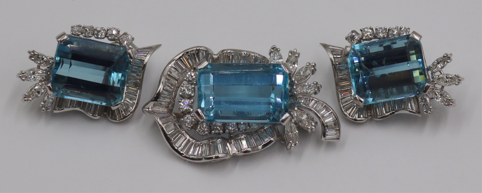 JEWELRY. 3 PC. PLATINUM, DIAMOND,