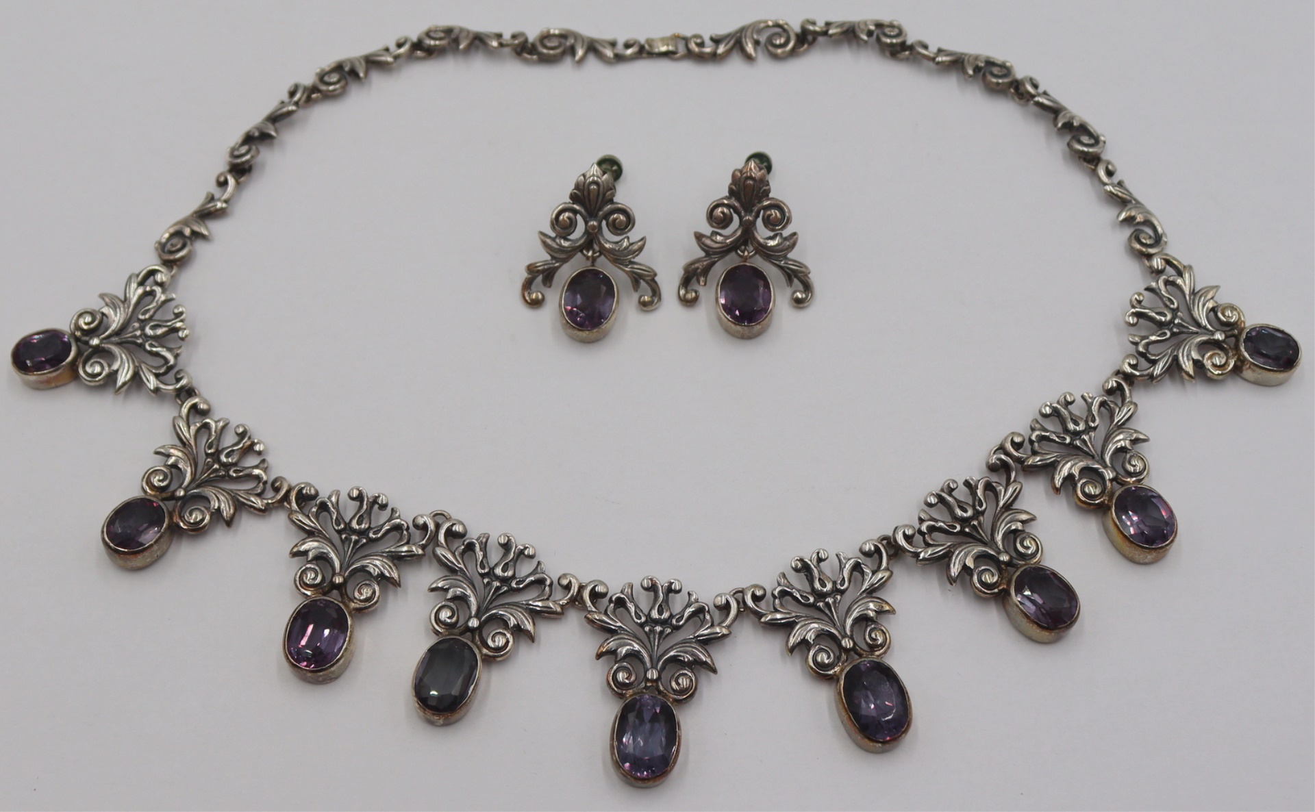 JEWELRY. 3 PC. SILVER AND COLOR