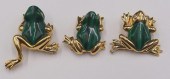 JEWELRY. (3) SIGNED 18KT GOLD