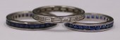 JEWELRY. (3) SIGNED PLATINUM B