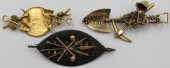 JEWELRY. (3) SOUTH AFRICAN GOL