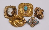 JEWELRY. (3) VICTORIAN GOLD BR