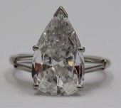 JEWELRY. 3.71 CT D-COLOR PEAR-