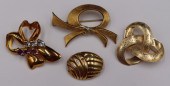 JEWELRY. (4) 18KT AND 14KT GOL