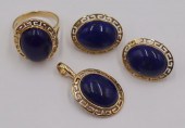 JEWELRY. 4 PC. 14KT GOLD AND L