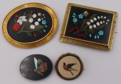 JEWELRY. (4) PIETRA DURA PLAQU