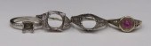 JEWELRY. (4) PLATINUM, 18KT AN