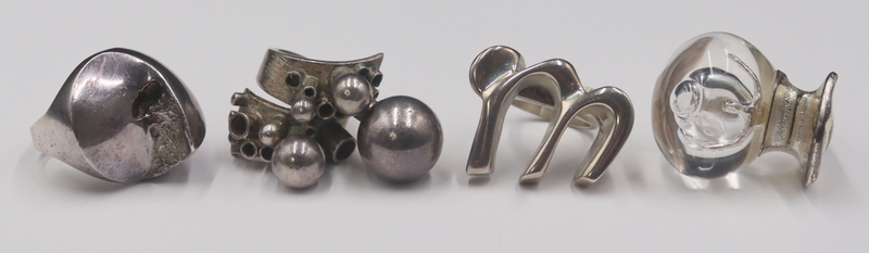JEWELRY. (4) SIGNED STERLING