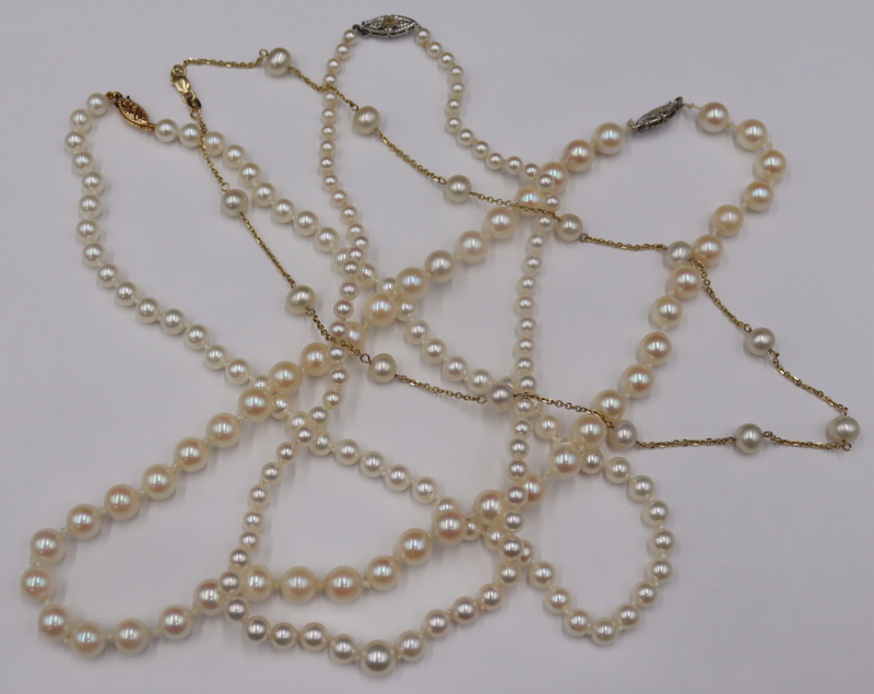 JEWELRY. (4) VINTAGE PEARL