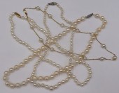 JEWELRY. (4) VINTAGE PEARL NEC