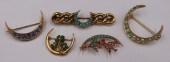 JEWELRY. (5) ASSORTED GOLD CRE