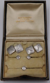JEWELRY. 5 PC. PLATINUM AND DI