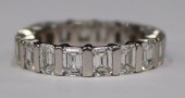 JEWELRY. 5CT EMERALD CUT DIAMO