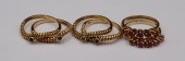 JEWELRY. (6) 14KT GOLD RINGS W