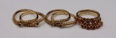 JEWELRY. (6) 14KT GOLD RINGS W
