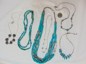 JEWELRY. 6 TURQUOISE & STERLIN
