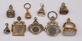 JEWELRY. (9) ANTIQUE ASSORTED