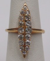 JEWELRY. ANTIQUE 14 GOLD AND D