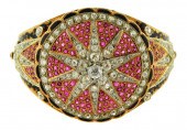 JEWELRY: ANTIQUE 14K DIAMOND A