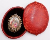 JEWELRY. ANTIQUE 14KT GOLD ENA