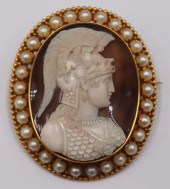JEWELRY. ANTIQUE 14KT GOLD MOU