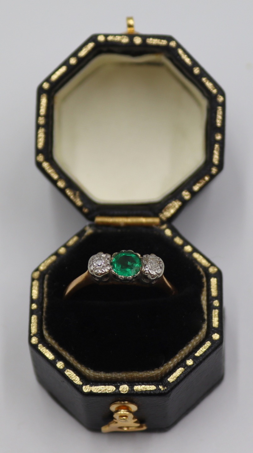 JEWELRY. ANTIQUE 18CT GOLD