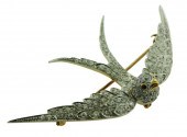 JEWELRY: ANTIQUE DIAMOND BIRD