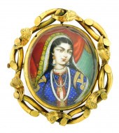 JEWELRY: ANTIQUE MINIATURE POR